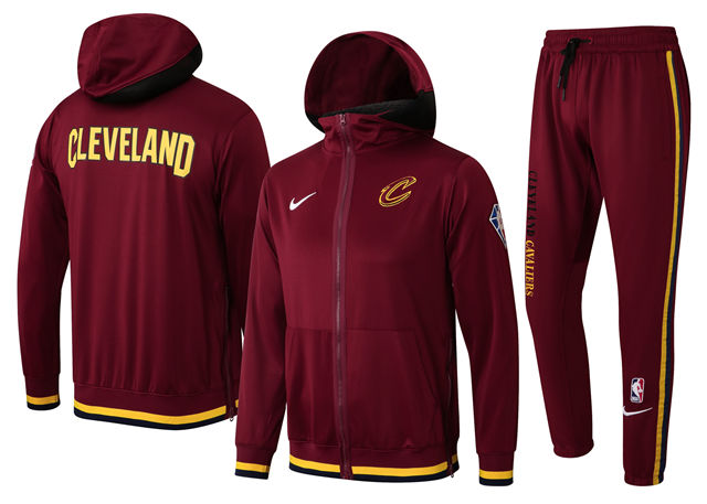 COMPLETO CLEVELAND CAVALIERS (TUTA CON FELPA CON CAPPUCCIO + PANTALONI DA JOGGING)