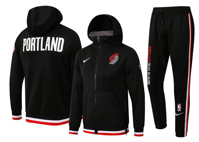 COMPLETO PORTLAND TRAIL BLAZERS (TUTA CON FELPA CON CAPPUCCIO + PANTALONI DA JOGGING)