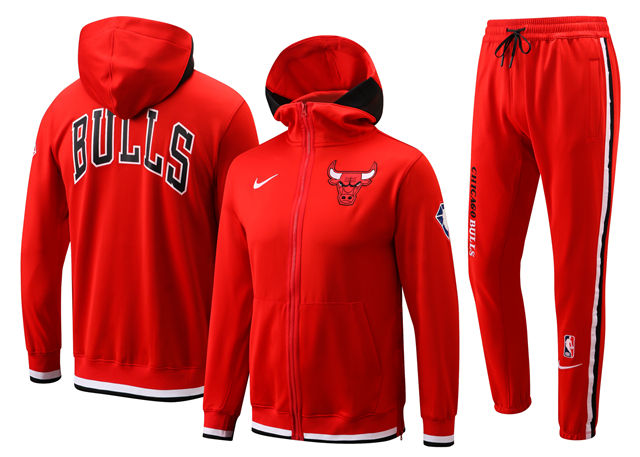 COMPLETO CHICAGO BULLS (TUTA CON FELPA CON CAPPUCCIO + PANTALONI DA JOGGING)