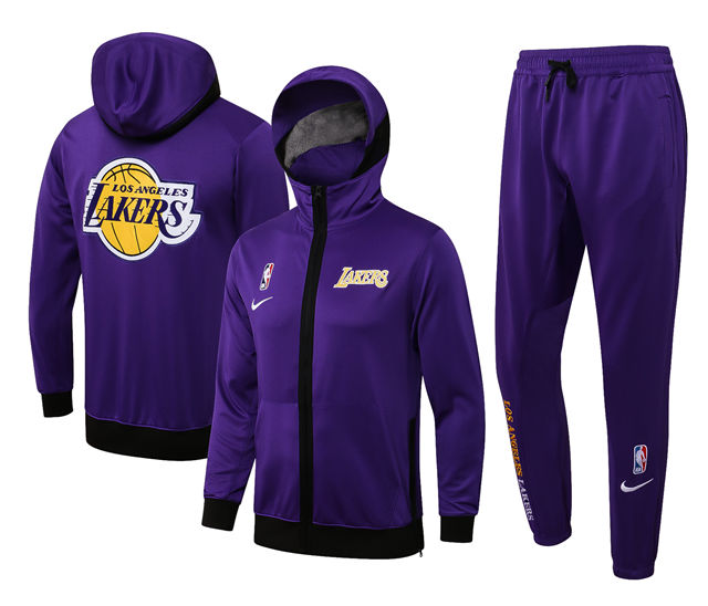 COMPLETO LAKERS LOS ANGELES (TUTA CON FELPA CON CAPPUCCIO + PANTALONI DA JOGGING)