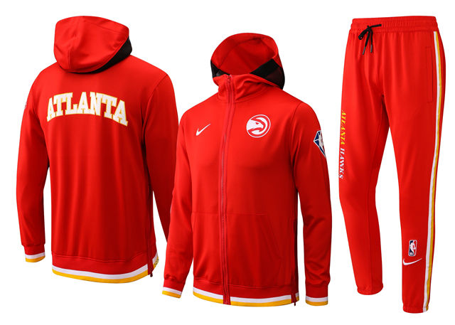 COMPLETO ATLANTA HAWKS (TUTA CON FELPA CON CAPPUCCIO + PANTALONI DA JOGGING)