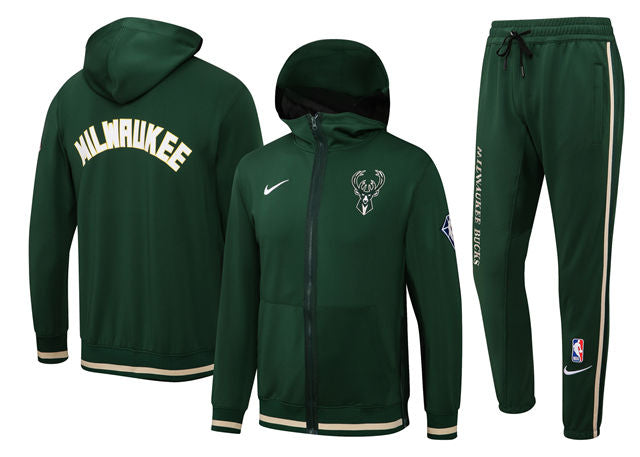 COMPLETO MILWAUKEE BUCKS (TUTA CON FELPA CON CAPPUCCIO + PANTALONI DA JOGGING)